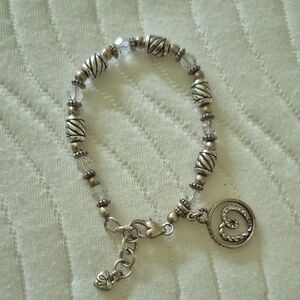 Brighton Disco Fever Heart Silver Crystal Bracelet